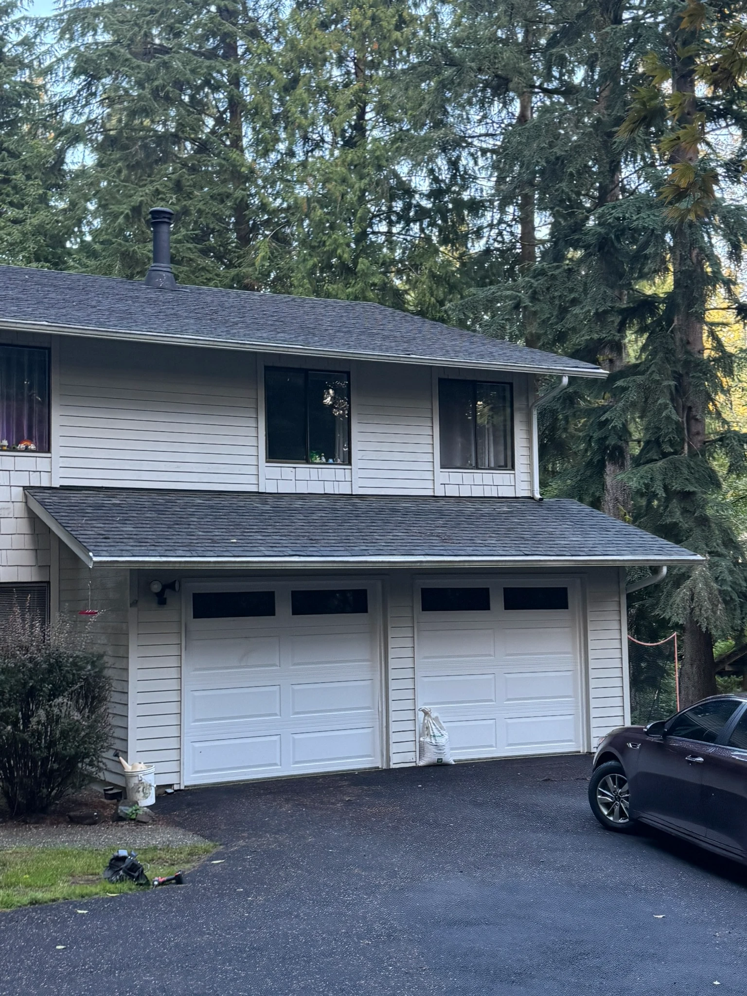 Reattached gutter after replacement in Bellevue